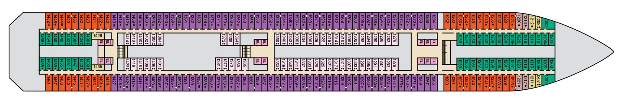 Deck 1 - Riviera plan
